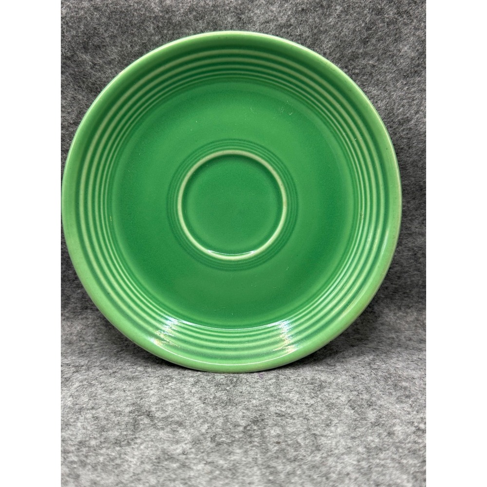 Genuine Fiesta HLC USA Shamrock Green Saucer Plate Concentric Rings 5.75 Inch